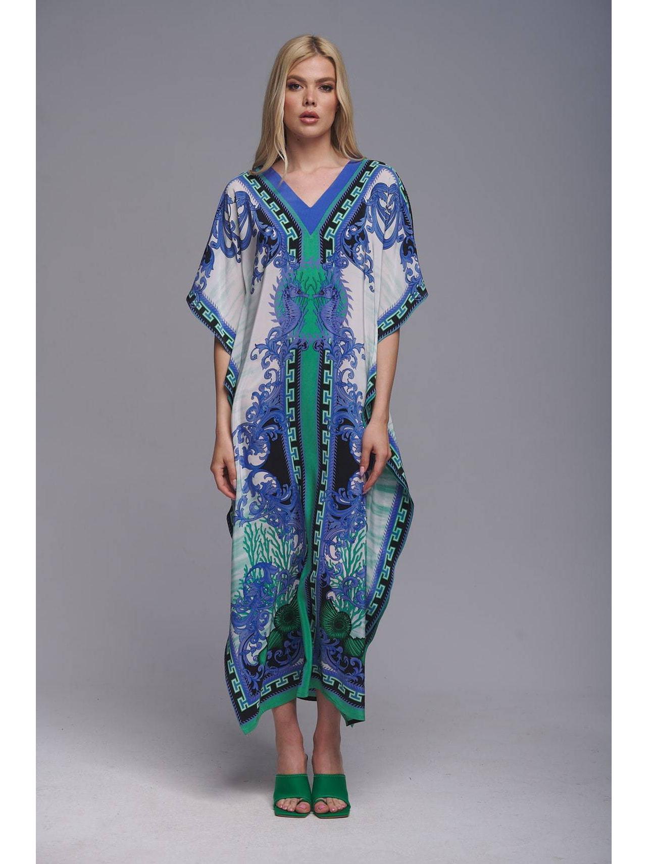 

Четырехцветный полиэстеровый пляжный халат с V-образным вырезом и накидка для бикини, праздничный повседневный One Size