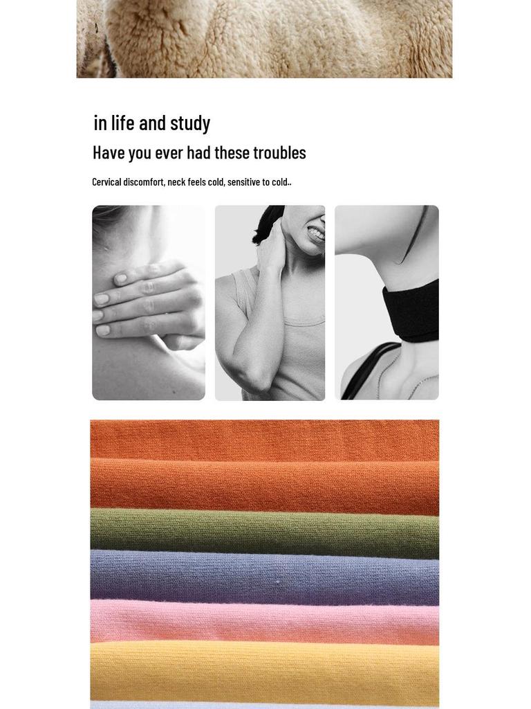 Unisex Strick-Nackenschal Snood Pullover für Frühling & Herbst - Einfarbige, Kälteschutz, Vielseitig