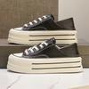 Spring and Autumn Xiaobai Shoes Spring 2025 New Height-increasing Platform Women's Shoes Popular Versatile Casual Sports Stepping Heel Shoes