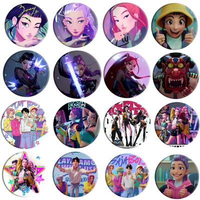 Kpop Demon Hunters Badges for Jewelry Accessories Bag Decor Huntrix Saja Boys Rumi Zoey Jinu Tinplate Button Brooch Pins Gifts