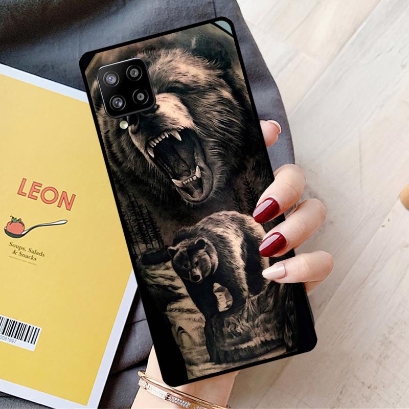 Cute Grizzly Bear For Samsung Galaxy A16 A26 A54 A34 A14 A22 A32 A52 A55 A35 A15 A53 A13 A05 A06 A36 A56 Case