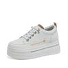 Spring and Autumn new leather inner height increase women's versatile leather face muffin women's shoes platform single shoes casual shoes