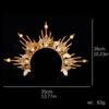Women Crown Halo Headpiece Wedding Headwear Cosplay Girls Sun Goddess Pearl Halloween Carnival Party Headdress Costume Props