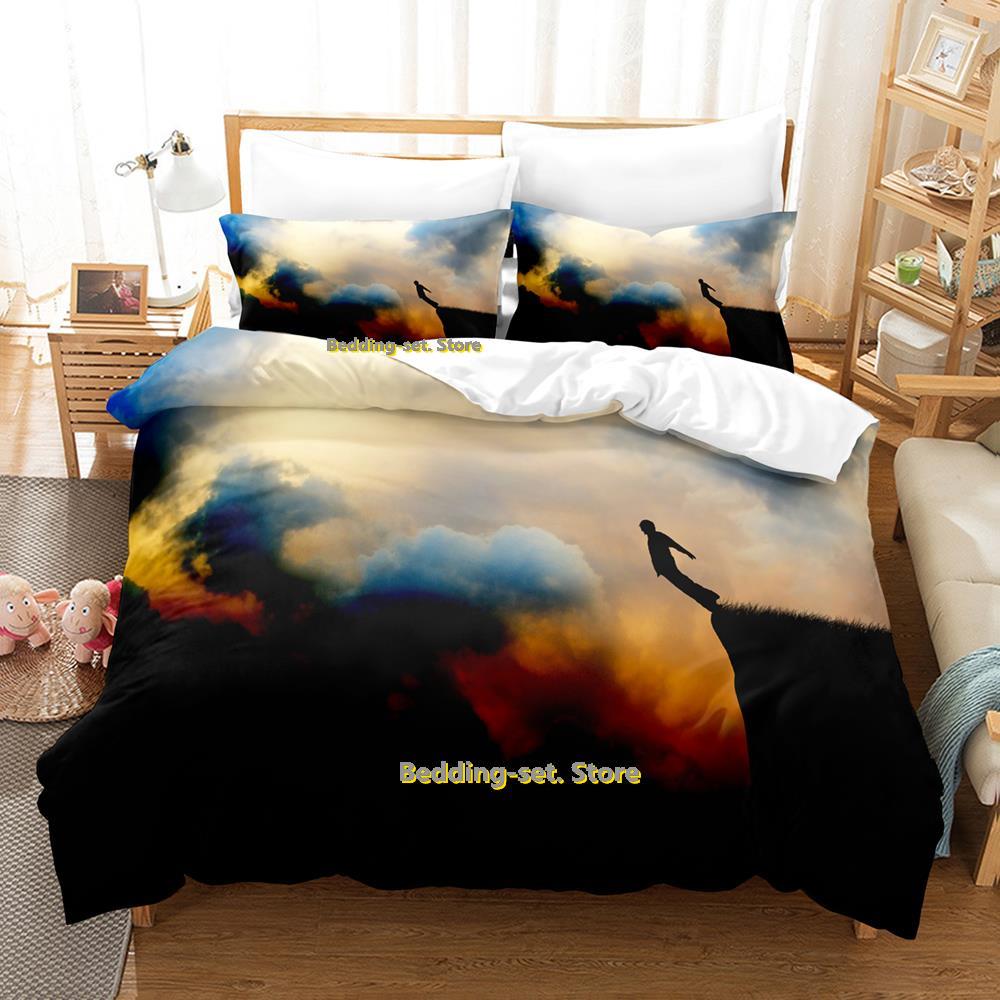 Comforter Dark Emo Bedding Set Single Twin Full Queen King Size Bed Set Adult Kid Bedroom s 3D Print Anime Bed