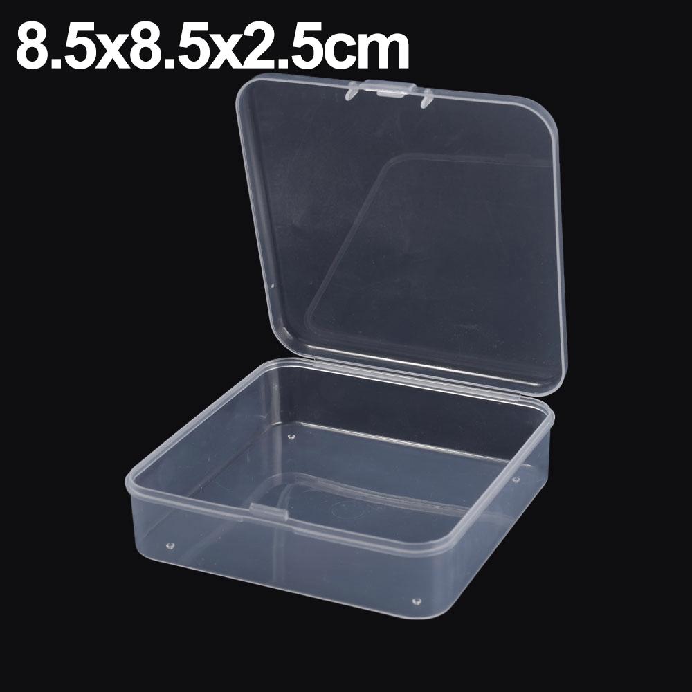 

20/1x Plastic Containers Clear Small Storage Box with Hinged Lid for Small Items Crafts Jewelry Tabletop Storage Accessories 20PCS