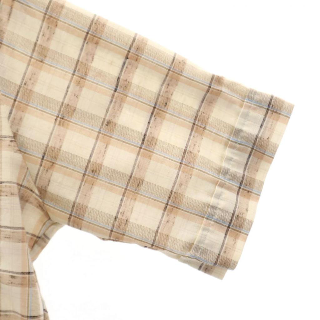 Levi's 70s Vintage Short Sleeve Check Shirt S Beige Men's Used