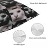 Uncanny Cat Canny Cat Pillowcase Polyester Linen Velvet Pattern Zip Decor Pillow Case Bed Cushion Cover