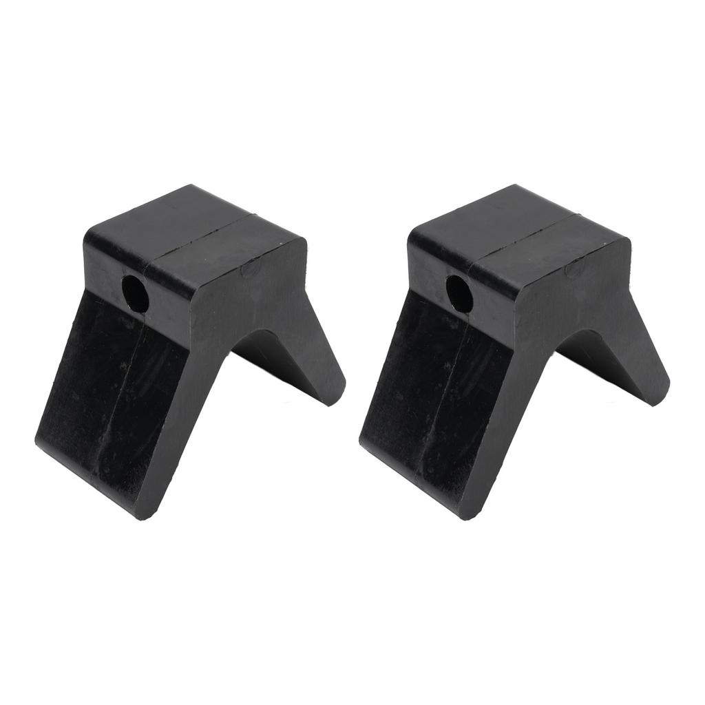 2 STÜCK Anhänger Boot V-Block Gummi Buganschlag Schwarz Marine V-Form Buganschlag 2 Zoll Breite 4 Zoll V-Spannweite 1 2 Zoll Befestigungsbohrung