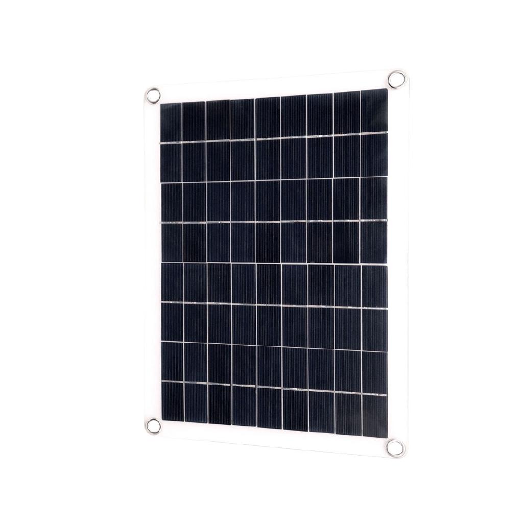 30W Dual USB 18V Solar Panel with 3W LED Lamp + 10A USB Solar Regulator Charger Controller for Car Outdoor Camping Light