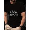 European size Men's T-Shirt with Jehovah Jireh Design & Hebrews Casual Short Sleeve Round Neck Summer Top for Casual Attire
