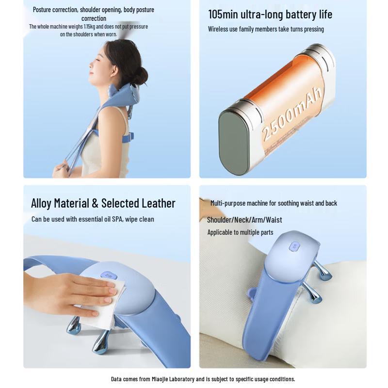 MIAOJIE Metal Five-Finger Shoulder & Neck Massager CN Plug (adapter Included)