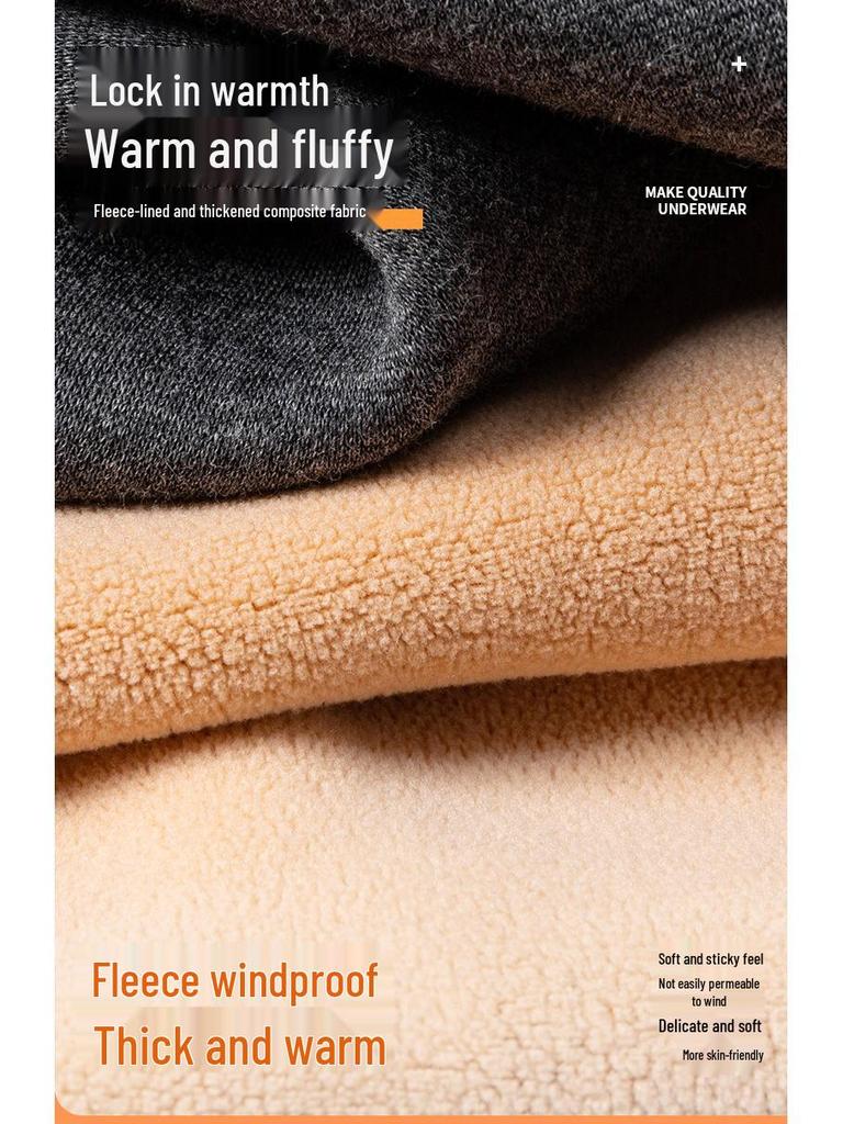 Herren Thermisches Fleece-gefüttertes Rundhals-Basisschicht-Set