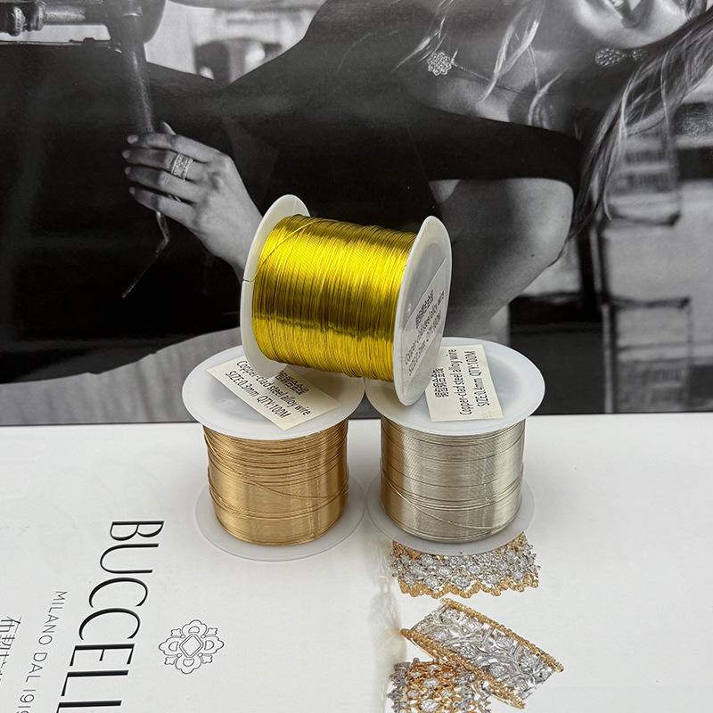 100M Color-Safe Copper-Clad Steel Alloy Jewelry Wire for DIY and Beading