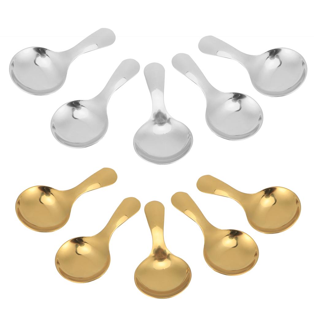 5 bucăți din oțel inoxidabil 304 linguriță pentru înghețată ceai linguriță desert cremă lingură scurtă ustensile de bucătărie