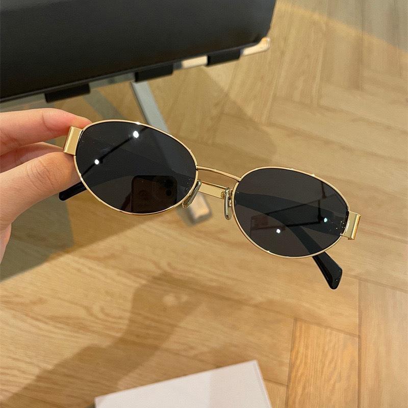 Oval Stylish Metal Frame Vintage Eyeglasses For Women, Fashion Accessory For Summer Beach Vacation,Outdoor,Travel