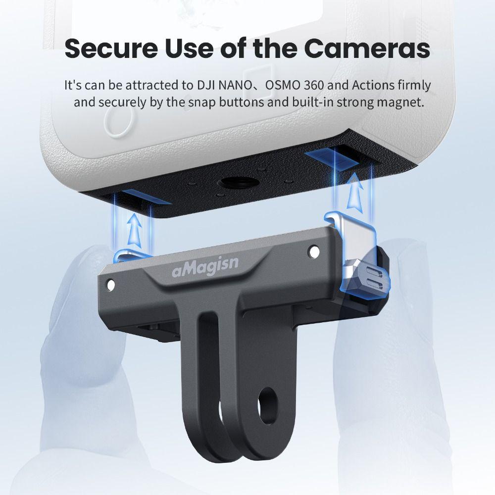 Adaptor magnetic cu eliberare rapidă pentru DJI Osmo Nano/Osmo 360/Action 5Pro 4 3