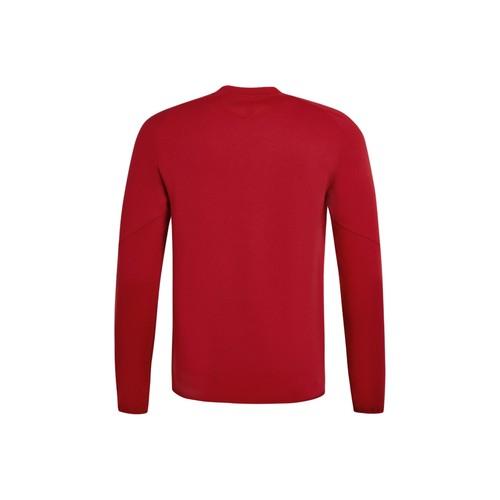 adidas Spain Football Casual Crewneck Long Sleeve Sweatshirt for Men, Red