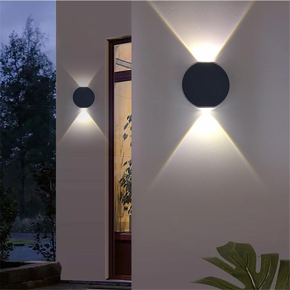 Modern Outdoor Waterproof Wall Lamp Aluminum Wall Light Outdoor Porch Garden Light Home Lighting 6W LED Aisle Corridor Sconce