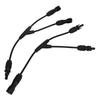 2 Pcs Solar 2 To 1 Adapter IP68 Waterproof PPE Flame Retardant PV Y Branch Parallel Connector Solar Panel Parallel Cable
