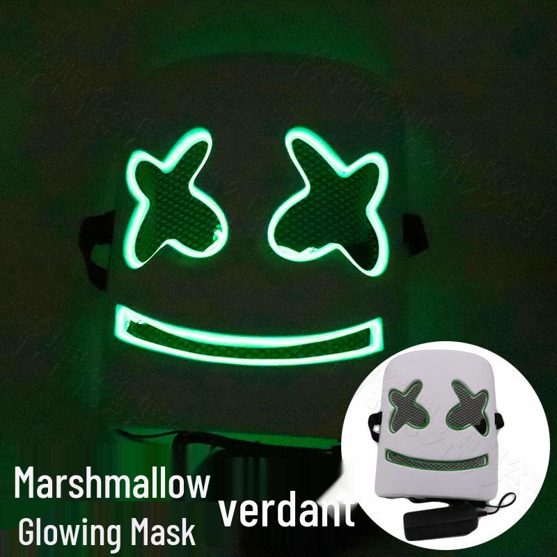 Marshmello LED Glowing Mask for EDM Festivals & Halloween.