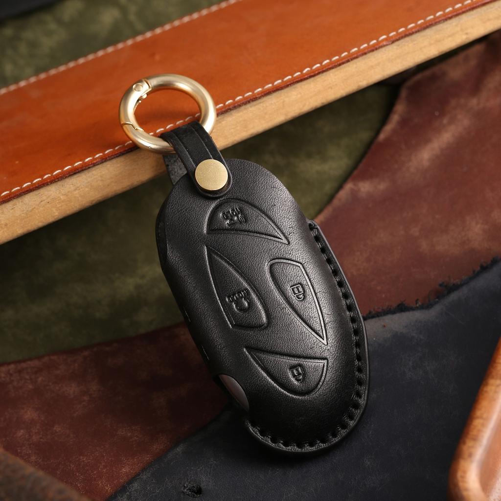Leder Schlüsselhülle ist geeignet für moderne Autoschlüsselhülle, reine handgenähte Echtleder High-End Schlüssel Schutzhülle