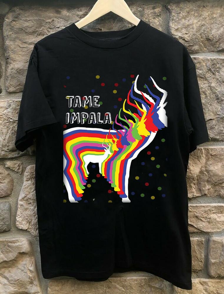 Горячая Хлопковая Черная Футболка Унисекс Tame Impala Все Размеры XXXXL