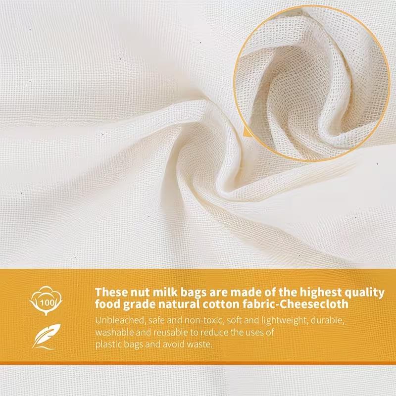 Wiederverwendbare Käsetuch-Filterbeutel Strapazierfähige Nylon-Netz-Siebbeutel für Joghurt Cold Brew Kaffee Nussmilch Saft Feines Netz Küchensiebwerkzeug