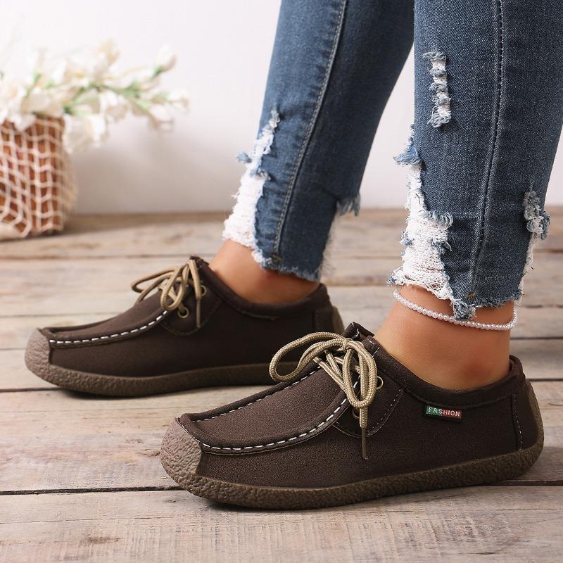 

Нові туфлі на платформі Жіночі Ретро Товста підошва Великий розмір Взуття без шнурівки 43 темно-коричневого кольору