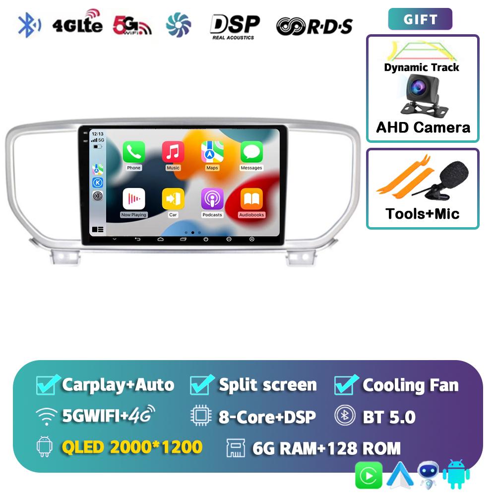 Android 14 Auto Carplay WIFI+4G Car Radio For KIA Sportage 4 KX5 2016 2017 2018 Navigation GPS Multimidia Video Player Stereo BT