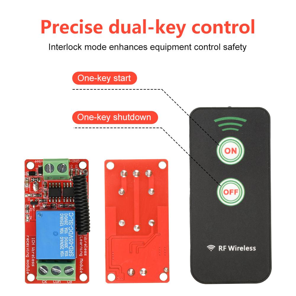 433M DC 5V/12V/24V Kabelloses Schaltermodul Relais Fernbedienung Infrarotempfänger Elektronik-Kit