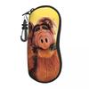 Custom Alf With Flower Eyeglass Glasses Case Women Men Soft Alien Life Form Sci Fi Tv Show Sunglasses Protective Pouch