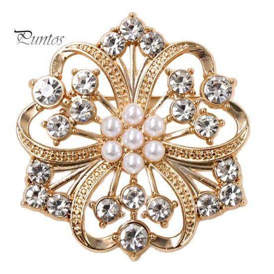 Floral Jewelry Solid Alloy Brooch, Hollow Pattern Lapel Pin with Strong Buckle Brooch Design, Electroplating Anti-Oxidation Badge for Coats золотистый