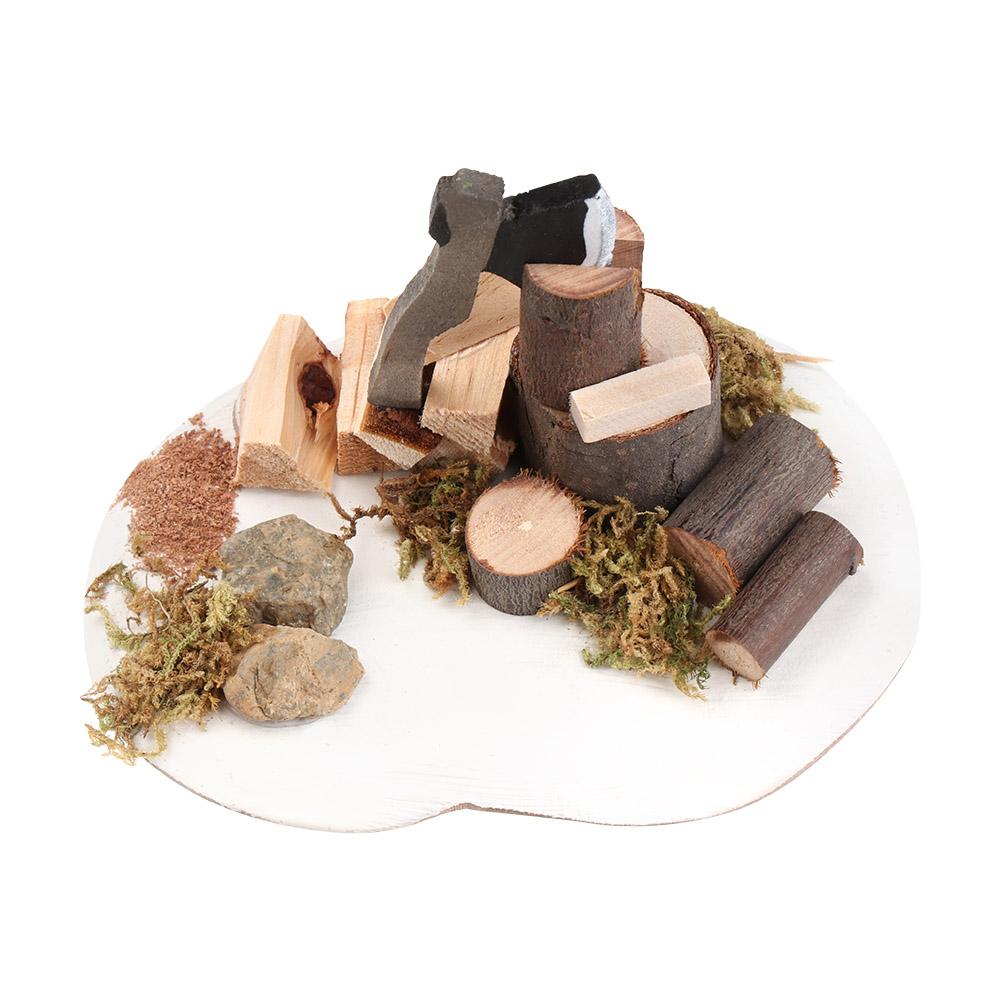 1:12 Scale  Accessories Playing House Villa Scene Model Miniatures Campfire Dollhouse Bonfire Fairy Garden Decor