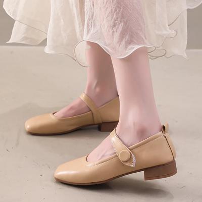 2024 Léto Elegantní Dámské Sandály Mary Jane Retro Měkká Podrážka Nízký Podpatek Mělké Společenské Párty Kancelář Spona Zapatos Mujer