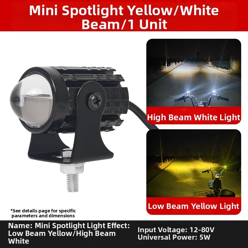 LED Spotlight Headlights Mini 5W LED Spot Light For Motorcycle Bike Accessories 12 80V Waterproof High Brightness Fog Lights