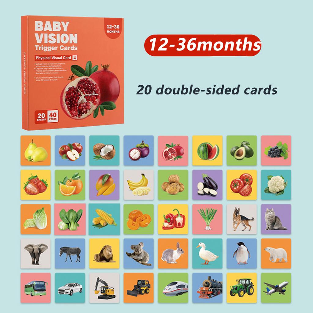 Baby Montessori Schwarz Weiß Karte, Hochkontrast Visuelle Stimulation Lernaktivitätskarten, Frühe Bildung Säuglingsgeschenk