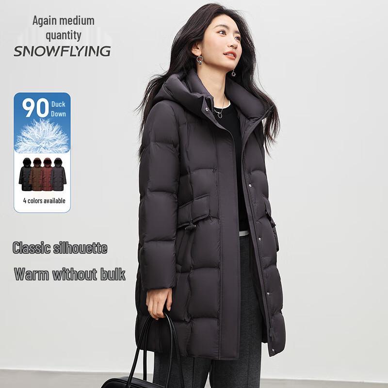 

SNOWFLYING Women s Hooded Mid-Length Down Jacket 2XL (175)