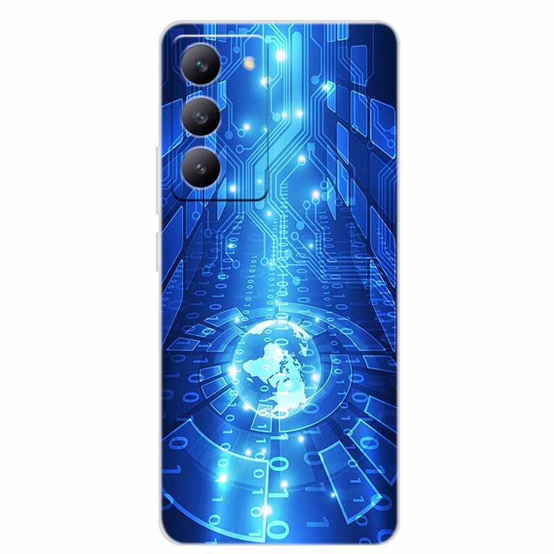 For Redmi 15 4G Phone Case Fashion Flowers Transparent Silicone TPU Soft Back Cover Case For Xiaomi Redmi 15 5G Case Redmi15 Bag