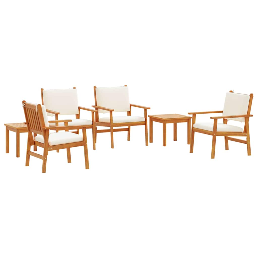 Garden Sofa Set 6 Pcs Brown Solid Acacia Wood