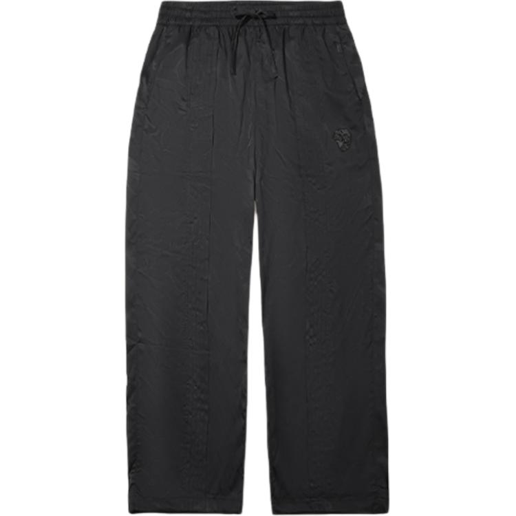 Li Ning X Jackie Chan Collaboration Kung Fu Series Sports Minimalist Solid Color Loose Straight Leg Casual Pants Men pants Black AKXV057-1