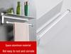 Punch-Free Aluminum Kitchen Roll & Paper Towel Holder - Black Wall-Mounted Storage Rack