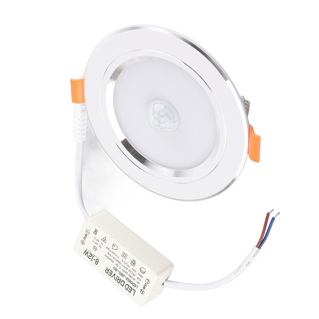 9w Round 18LED Infrared Sensor Downlight Human Body Induction Ceiling Light (cold white light)