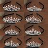 Headband Crown, Bridal Wedding Hair Accessories Fashion Rhinestone Headband Pearl Jewelry Crown Female