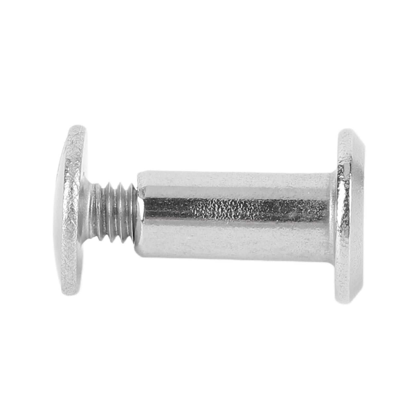 

100 Sets Rivet and Screw M2.5 Stainless Steel Flat Round Head Rivet Studs for Clothing Decoration Leather Crafts