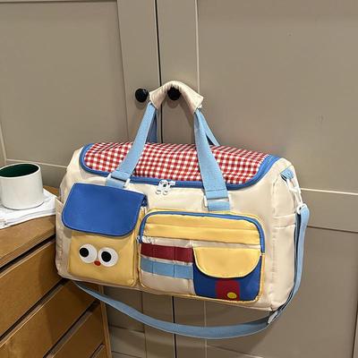 Women’s Large Capacity Color Block Gym & Travel Handbag