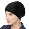 Nové dámské zlaté stříbrné turbanové čepice chemo bandana hidžáb plisovaná indická čepice turbante klobouk dámský šátek na vlasy muslimská pokrývka hlavy