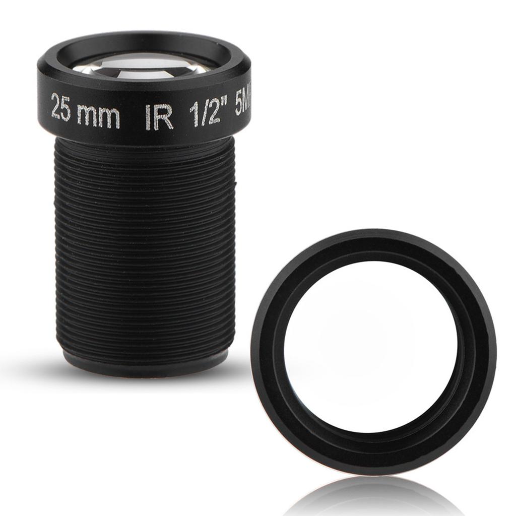 Action Camera Lens 25mm CCTV Camera Lens Super Clear 5 Million Pixels 1/2'' Security Camera Lens for WiFi Camera IR Board Lens