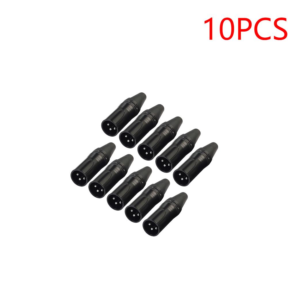 10/20PCS DIY Microphone XLR 3Pin Male Plug Connector Cable Solder Plug MIC Adapter Earphone Light for Speaker Transmission