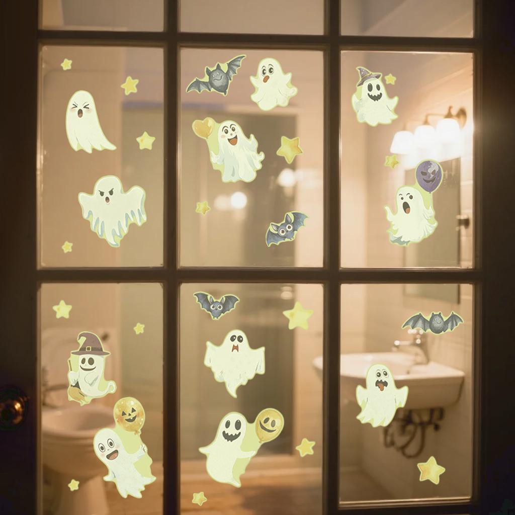 Static Cling Window Decals - Spooky Halloween Window Stickers For Indoor & Outdoor Decor
