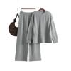Large size women's knitted fashion suit women's, autumn and winter new twist sweater + casual pants two-piece set